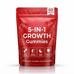 Berseg 5-In-1 Growth Gummies Supports Natural Development Essential Amino D3 K2
