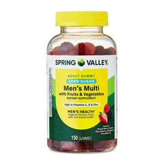 Zero Sugar Men’s Multi Gummy Vitamins 150 Count Adult Daily Supplement Nutrition