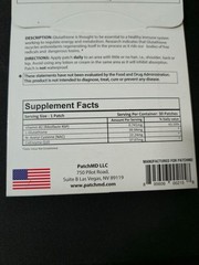 PatchMD Glutathione Plus Topical Patch 90 Day Supply Dietary Supplement New