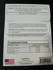 PatchMD Glutathione Plus Topical Patch 90 Day Supply Dietary Supplement New