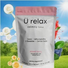 U Relax Calming Tonic- 15 Packets MIXED BERRY Flavor Relax Drink 2 pack.