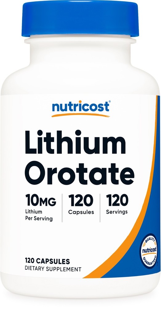Nutricost Lithium Orotate (10mg) 120 Capsules – Vegan Lithium Supplement