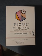 PIQUE BT Fountain Beauty Electrolyte Powder 28ct – Hyaluronic Acid, Exp 07/27