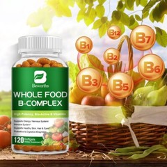 Vitamin B Complex – B Vitamins Whole Food Supplement 120 Capsules Immune Boost