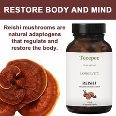 Ganoderma Capsules 500mg Lingzhi Reishi Immunity Booster