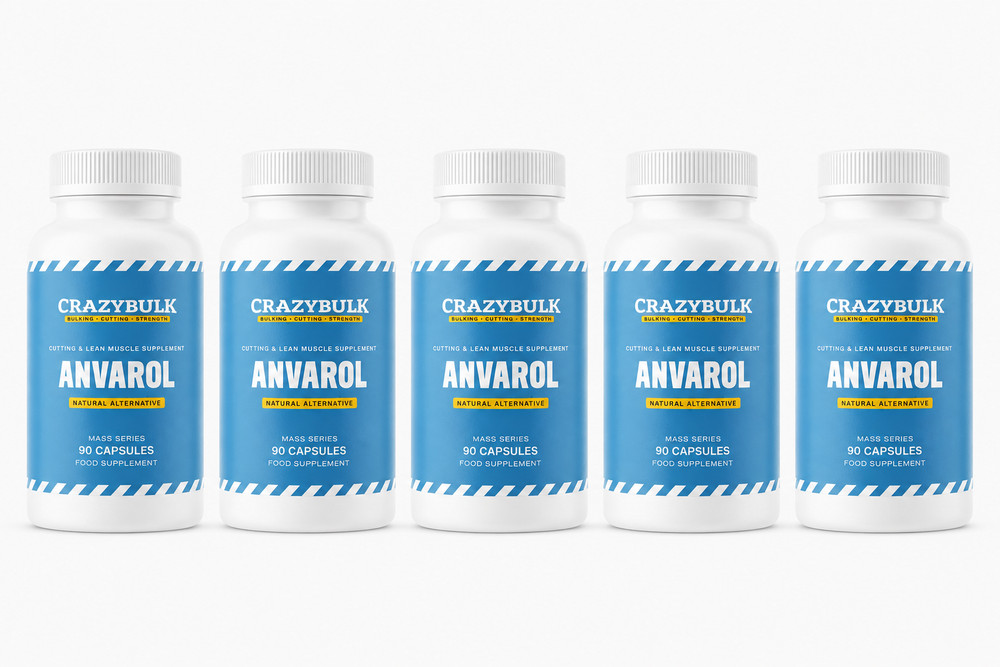 CrazyBulk ANVAROL for Cutting & Lean Muscle Supplement – 90 Capsules – Pack of 5