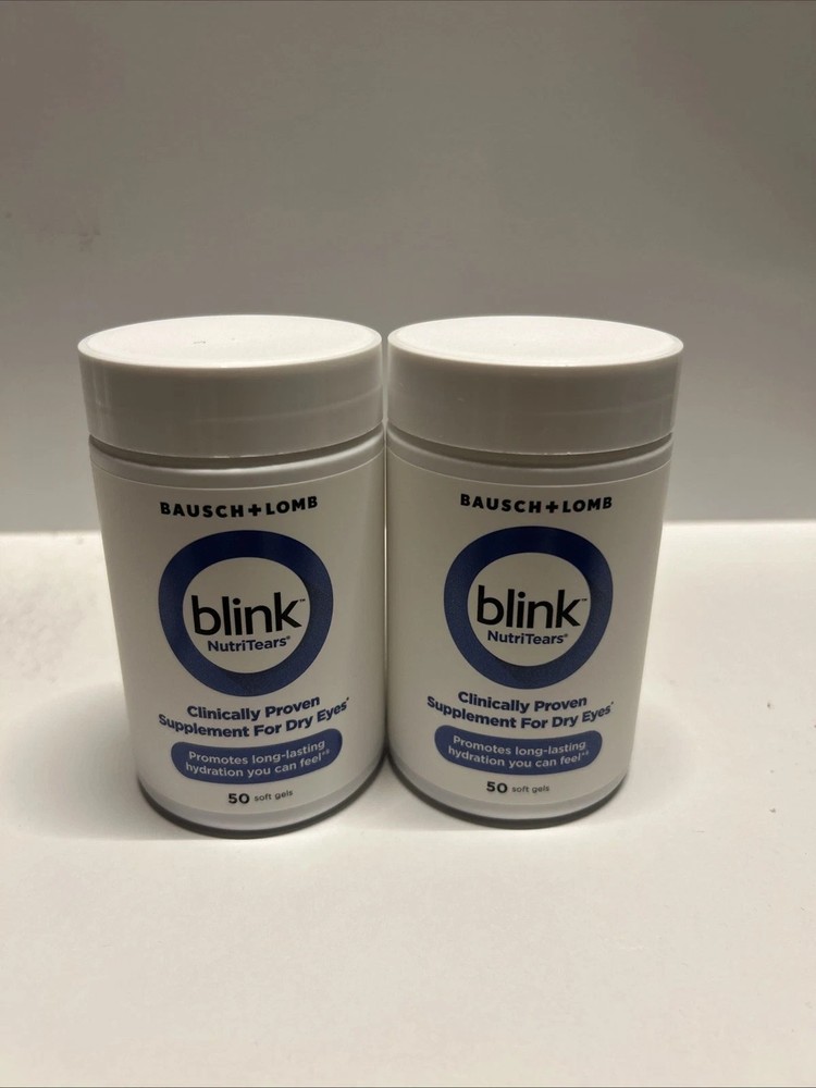 2 PACK Blink NutriTears Supplement for Dry Eyes Clinically Proven. Expired April
