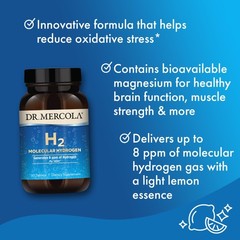 Dr. Mercola H2 Molecular Hydrogen Tablets, Creates Hydrogen Rich Water (8 ppm),