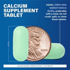 Major Oyster Shell Calcium with Vitamin D3 500 mg / 5 300 Count (Pack of 1)