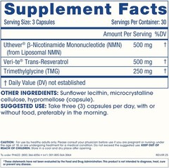 Liposomal NMN Pro Complete (90 Capsules)-Liposomal Uthever NMN,Trans-Resveratrol