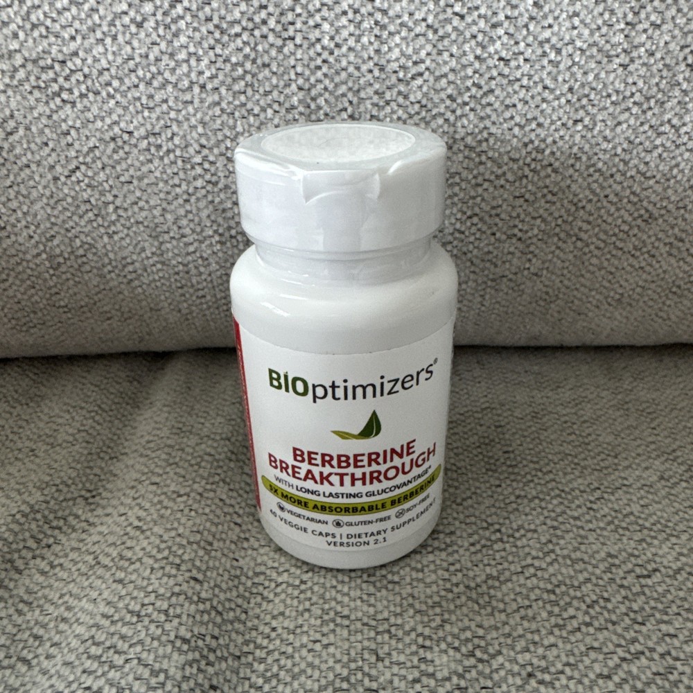 BIOptimizers Berberine Breakthrough 40 Veggie Caps Dietary Supplement New