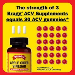 Bragg Apple Cider Vinegar Capsules Vitamin D And Zinc – 90 Capsules – Supports