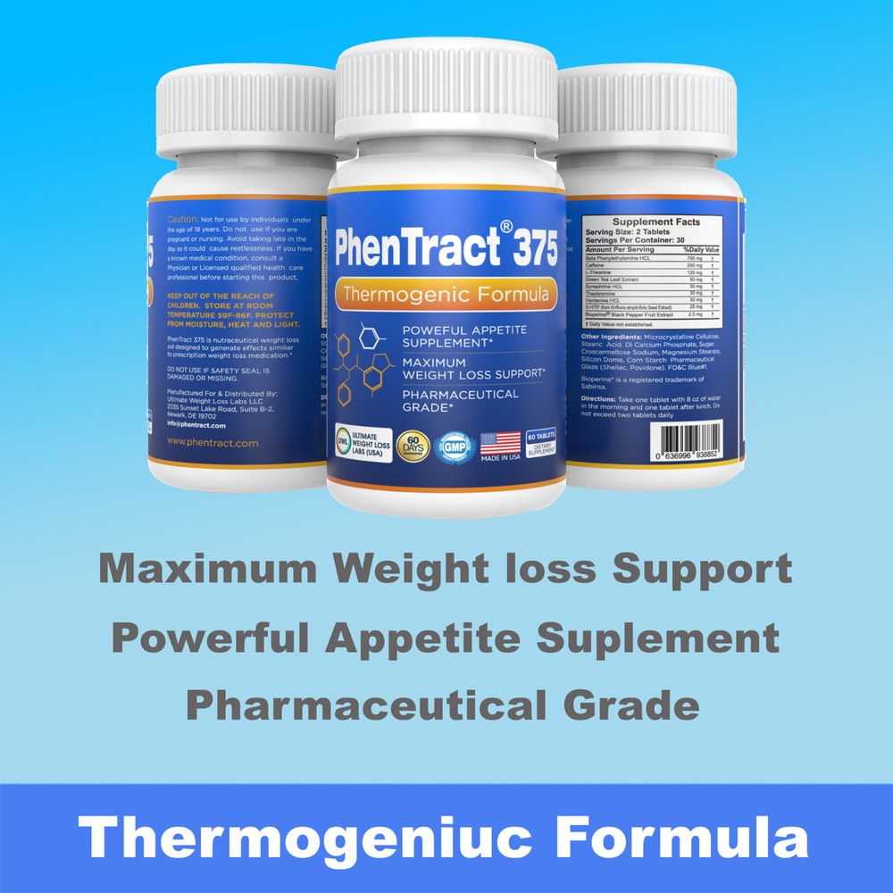 Adipex P Alt Energy Charge Fat Burner PhenTract375® Strong Rapid Burner 2 PK