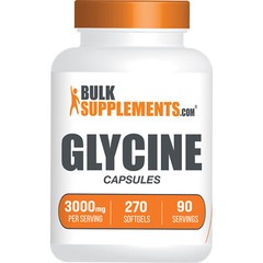 BulkSupplements Glycine Capsules – 90, 3g Servings – Build Lean Muscle