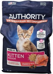 Authority Indoor Kitten Salmon and Rice Dry Cat Food,7 Pound Bag