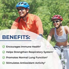 Respiratory & Immune Lung Support Supplement w Quercetin, Vitamin D Cordyce 60ct