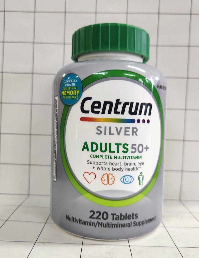 Centrum Silver Multivitamin Multimineral Supplement Adult 50+ 220 Tbs EX 05/27