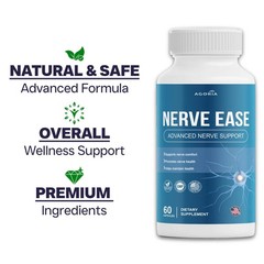 (4 Pack) Nerve Ease Nootropic Nerve Support Max Supplement, NerveEase Capsule
