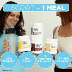 Complete Meal Replacement Shake: Strawberry & Cream Flavor, 10.1 oz, 7 Servings