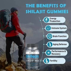 SHILAJIT + ASHWAGANDHA GUMMIES Potent Antioxidant Immune Support Overall Health.