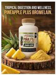 2600 GDU Bromelain 180 Capsule 100mg from Pineapple Digestive Supplement Pill VB