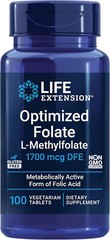 Life Extension Optimized Folate 1700 Mcg 100 Tabs