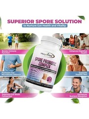 MoxyVites Spore Probiotic Complex All In One Prebiotics and Probiotics, 60 Caps