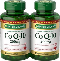 CoQ10 200mg 160 Rapid Release Softgels – Nature’s Bounty Heart & Energy Support
