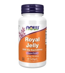 Royal Jelly 60 Sgels 1000 mg by Now Foods Superfood Expires 4/2028 New Sealed..