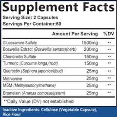 Quality Glucosamine Chondroitin Highly Effective 2100mg – Joint Support Capsules