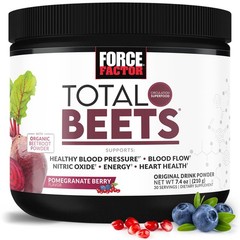 Force Factor Total Beets Drink Mix 7.4 Ounce (Pack of 1), White (Packaging)