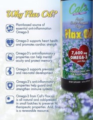 Cal’s Flax Oil Organic Pure Essential Cold-Pressed Flaxseed Oil 32 oz