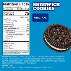 HighKey Sugar Free Keto Sandwich Cookies, Gluten Free, 30 Count