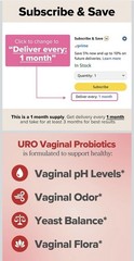 URO Vaginal Probiotic Capsules 60 Count Vegan Women’s Health Supplement