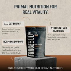 FORGEBODY® Beef Organ Complex 60 Capsules – 100% Grass Fed Beef Organ Supplement