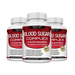 1~3x BLOOD SUGAR BLEND SUPPORT Alpha Lipoic Acid&Cinnamon 20Herbs Complex-60CAPS