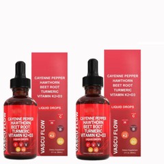 Hawthorn Pepper Cayenne Flow Liquid Drops Vascu Beef Turmric Root Vitamin K2+D3
