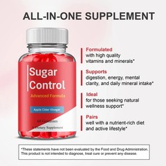 (1Pack) Sugar Control Keto Gummies, SugarControl Keto ACV Support (60 Gummies)