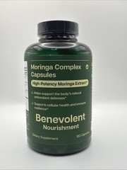 Benevolent Moringa Capsules 180 Count Antioxidant Immune Support New