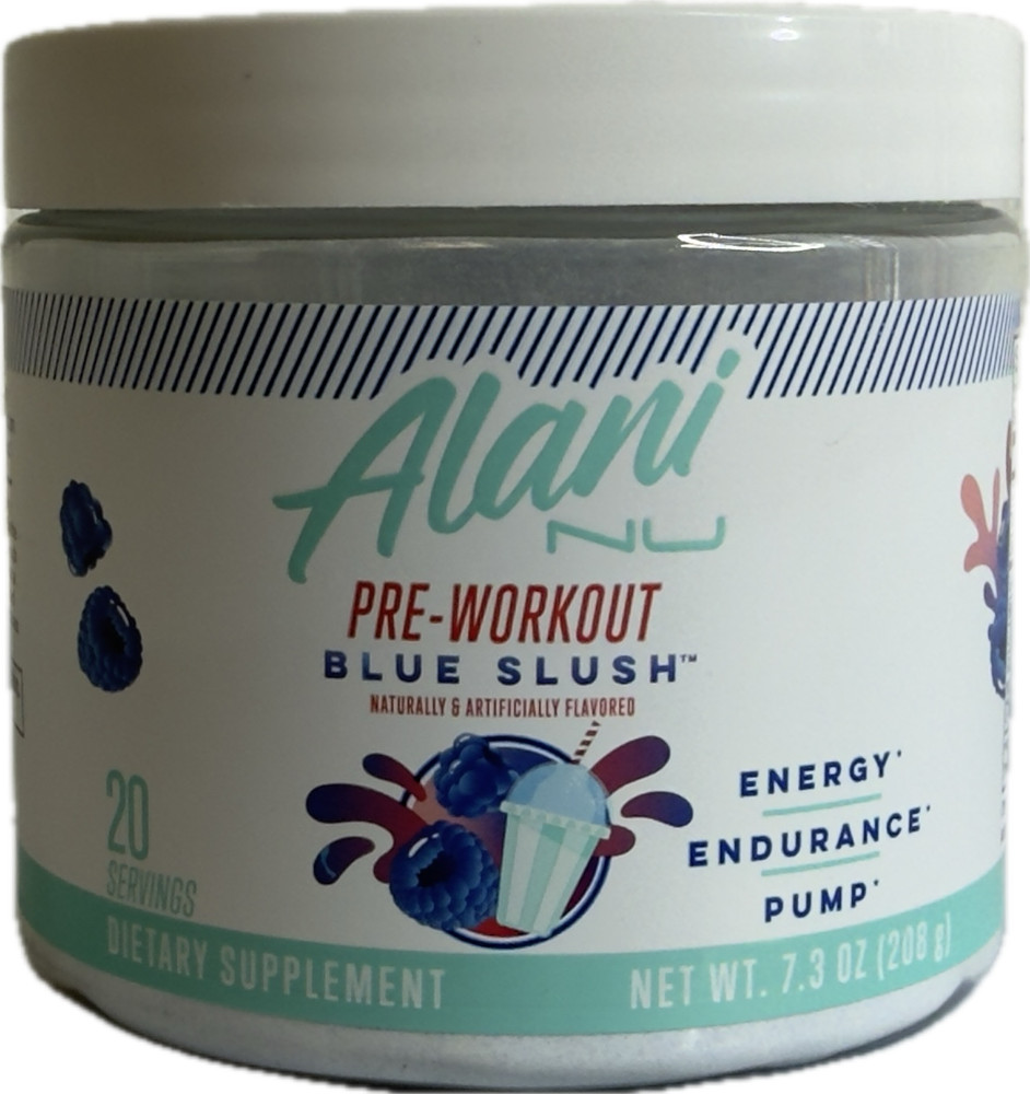 Alani Pre-Workout Powder Blue Slush 7.3 oz EXP: 05/27 (New/Unused)