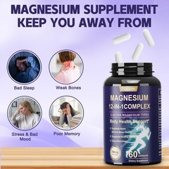 2-Pack Magnesium 12 Complex – Advanced Magnesium Blend for Daily Wellness-120 ct