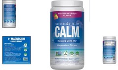 Relax with Calm Raspberry Lemon Magnesium Drink Mix – 325 mg per Serving