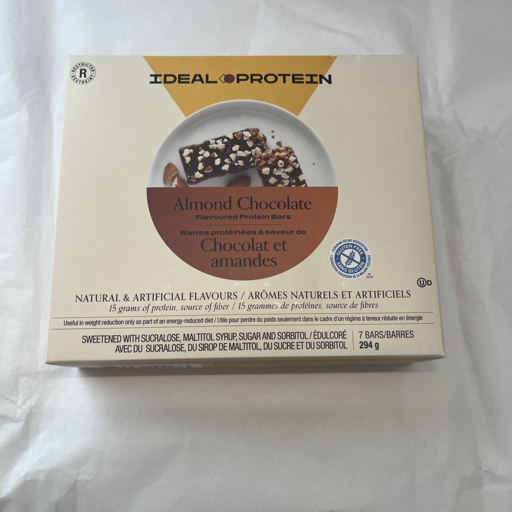 Ideal Protein Almond Chocolate bars BB 04/30/27 FREE Ship