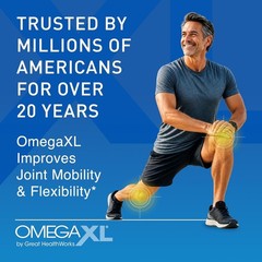 OmegaXL Joint Support Supplement, for Relief – Natural Muscle Support, Green Lip