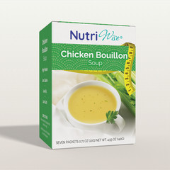NutriWise Chicken Bouillon Soup, High Protein, Keto Diet Friendly, Low Carb 7ct