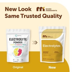 Micro Ingredients Electrolytes Powder 2Lbs 139 Raspberry Potassium Friendly