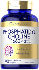 Phosphatidyl Choline 1,680mg | 90 Softgels | Non-GMO & Gluten Free | by Carlyle
