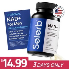 Selerb NAD+ Supplement for Men-With Liposomal-NAD+,CoQ10, L-Carnitine, L-Arginin