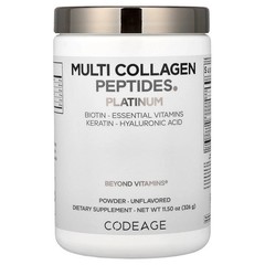 2 X Codeage, Multi Collagen Peptides Powder, Platinum, Unflavored, 11.5 oz (326