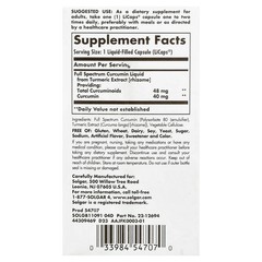2 X Solgar, Full Spectrum Curcumin, 60 LiCaps�
